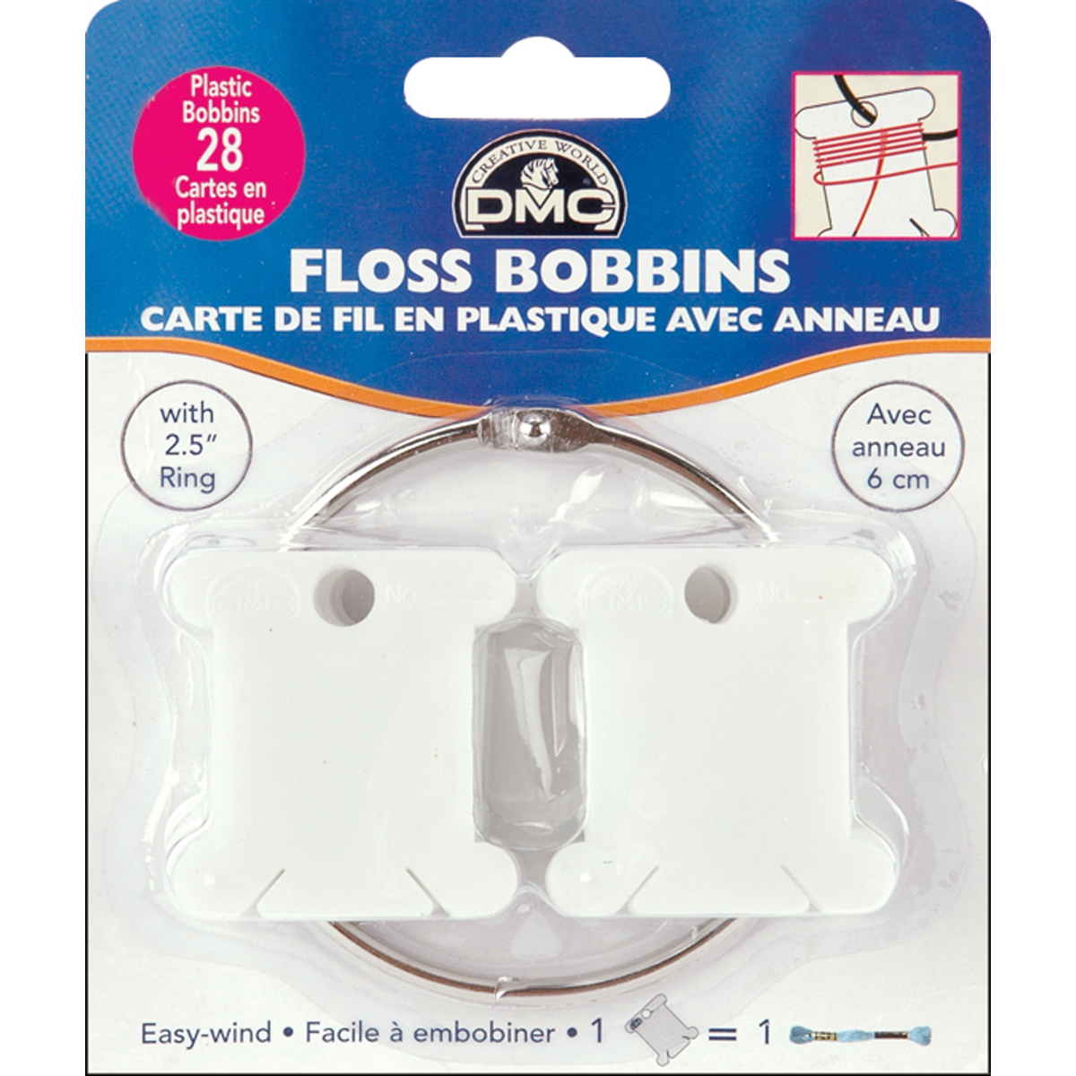 DMC Plastic Floss Bobbins-28/Pkg 6105 - Afbeelding 1 van 1