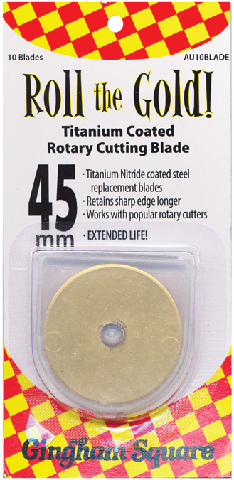 Roll The Gold! Ricarica lama di taglio rotante rivestita in titanio - 45 mm 10/Pkg AU10 - Foto 1 di 1