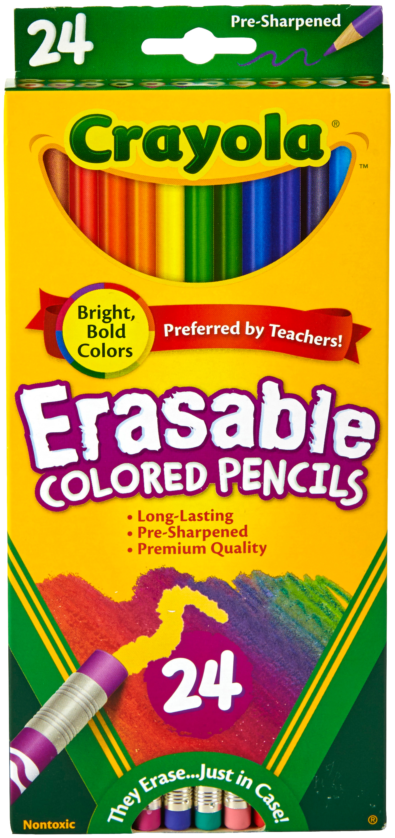 2 Pack Crayola Erasable Same day shipping Nashville-Davidson Mall Colored -68-2424 Long Pencils-24 Pkg