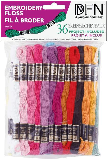 Janlynn Cotton Embroidery Floss Pack 8.7yd 36/Pkg-Pastel Colors