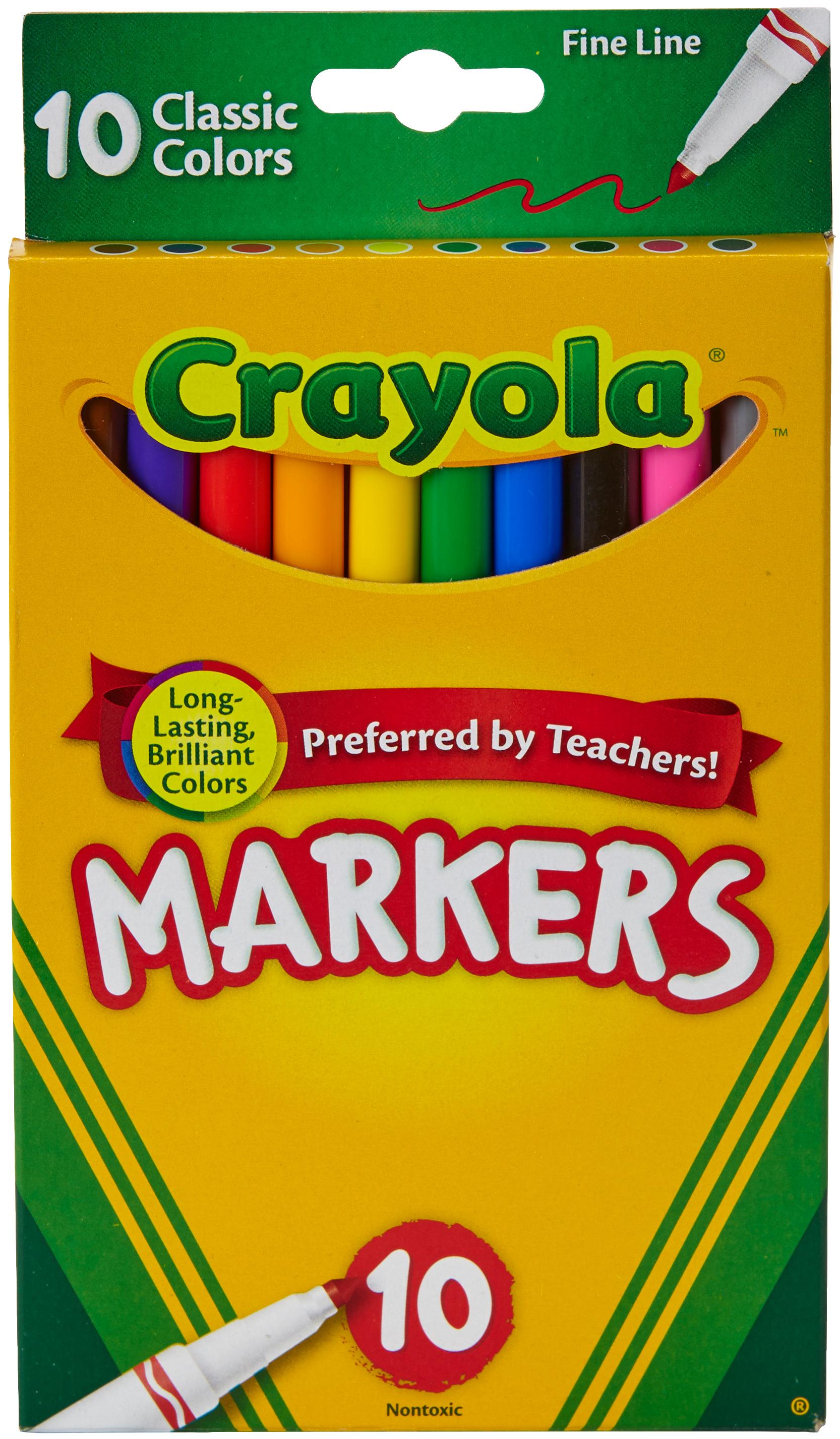 3 Pack Crayola Fine Line Markers-Classic Colors 10/Pkg 58-7726 - Afbeelding 1 van 1