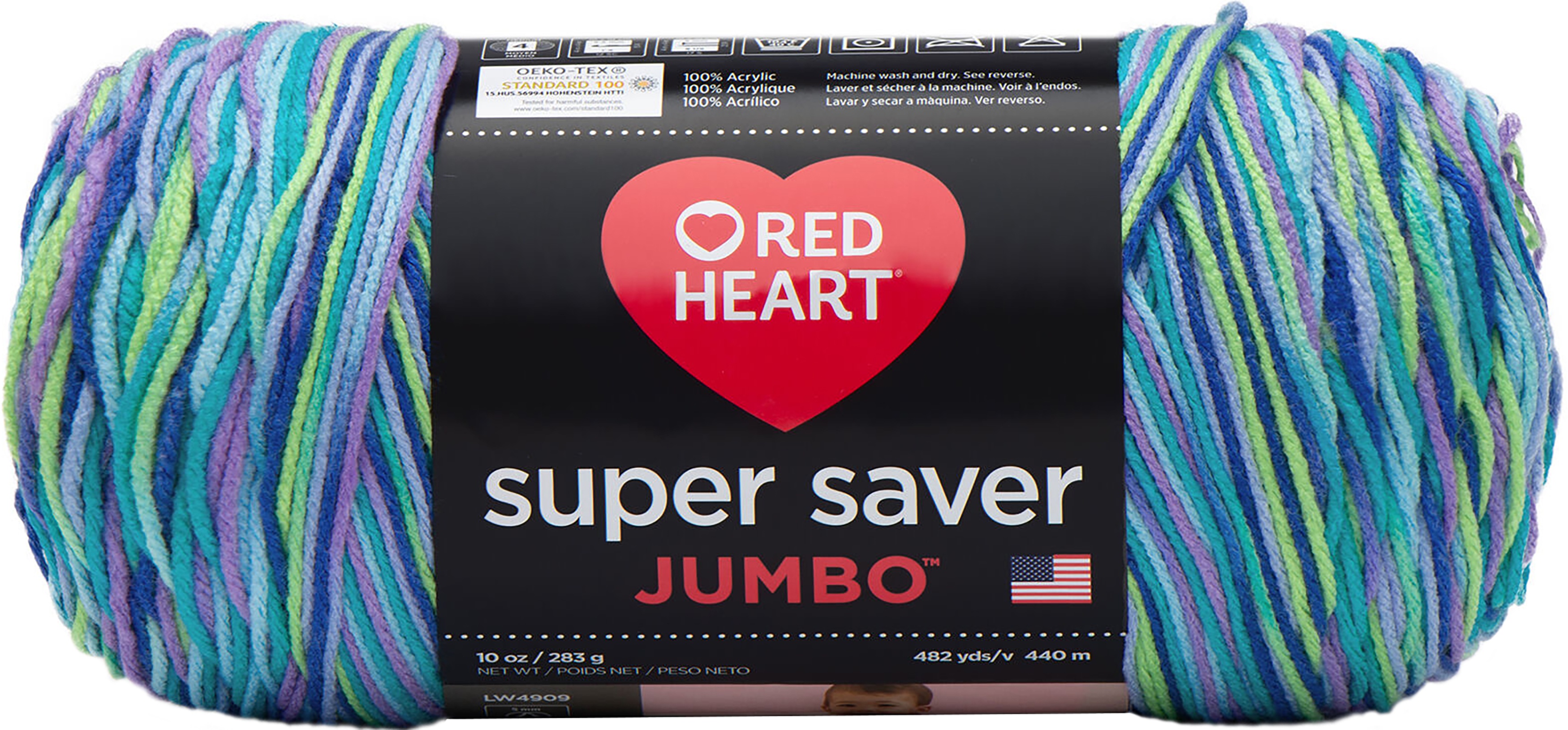 Red Heart® Super Saver® #4 Medium Acrylic Yarn, Wildflower 5oz/142g, 236  Yards (9 Pack)