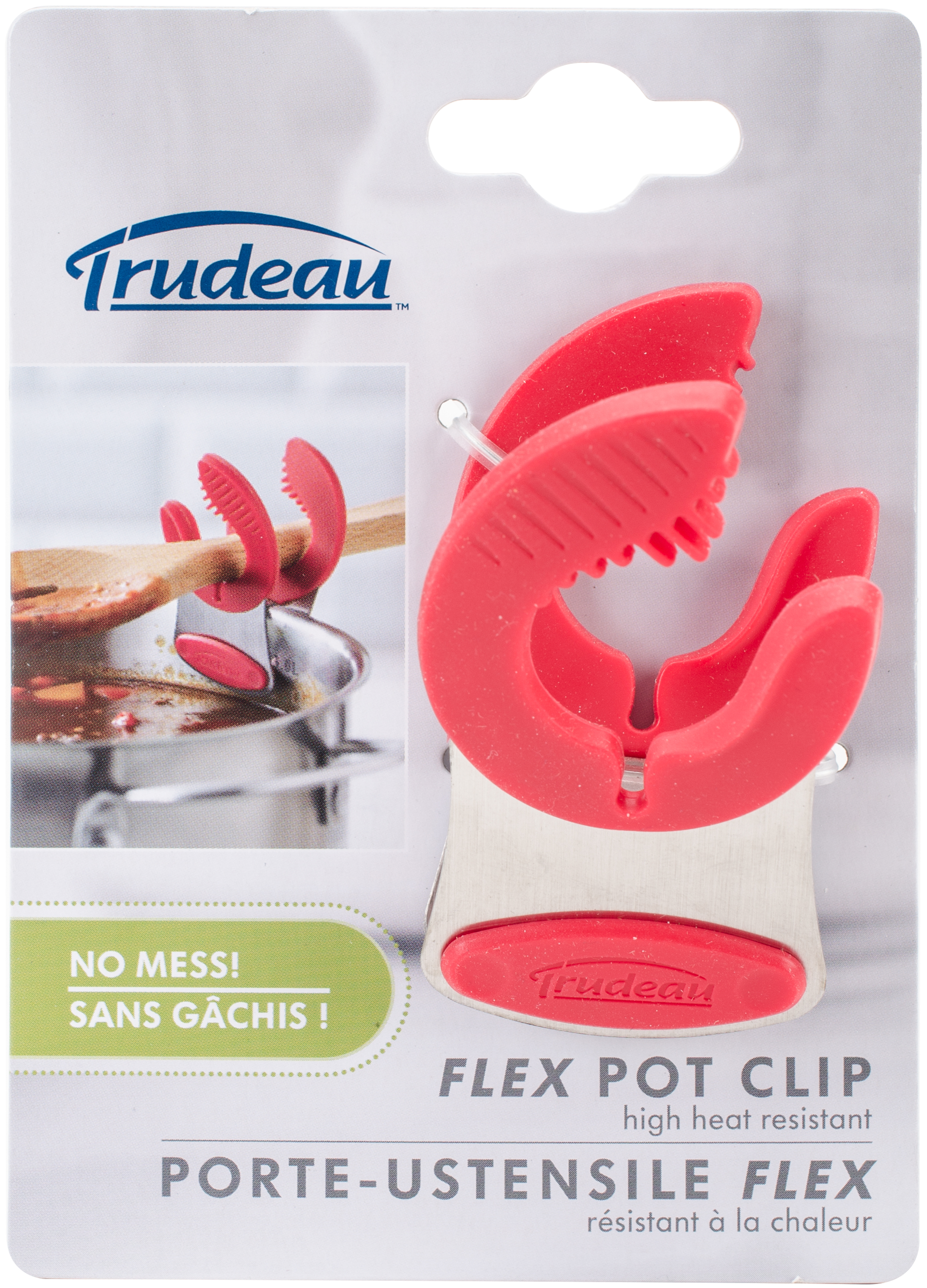 2 Pack Trudeau Stainless Steel Flex Pot Clip-Red 09912086
