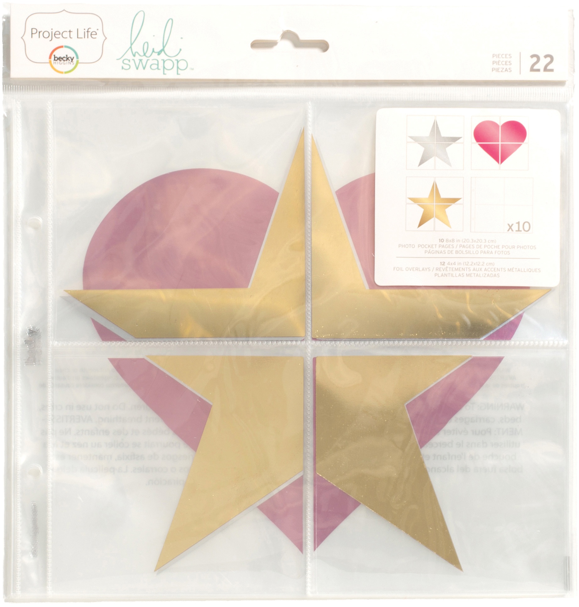 Project Life Pocket Pages 4X4 15/Pkg-Heidi Swapp 