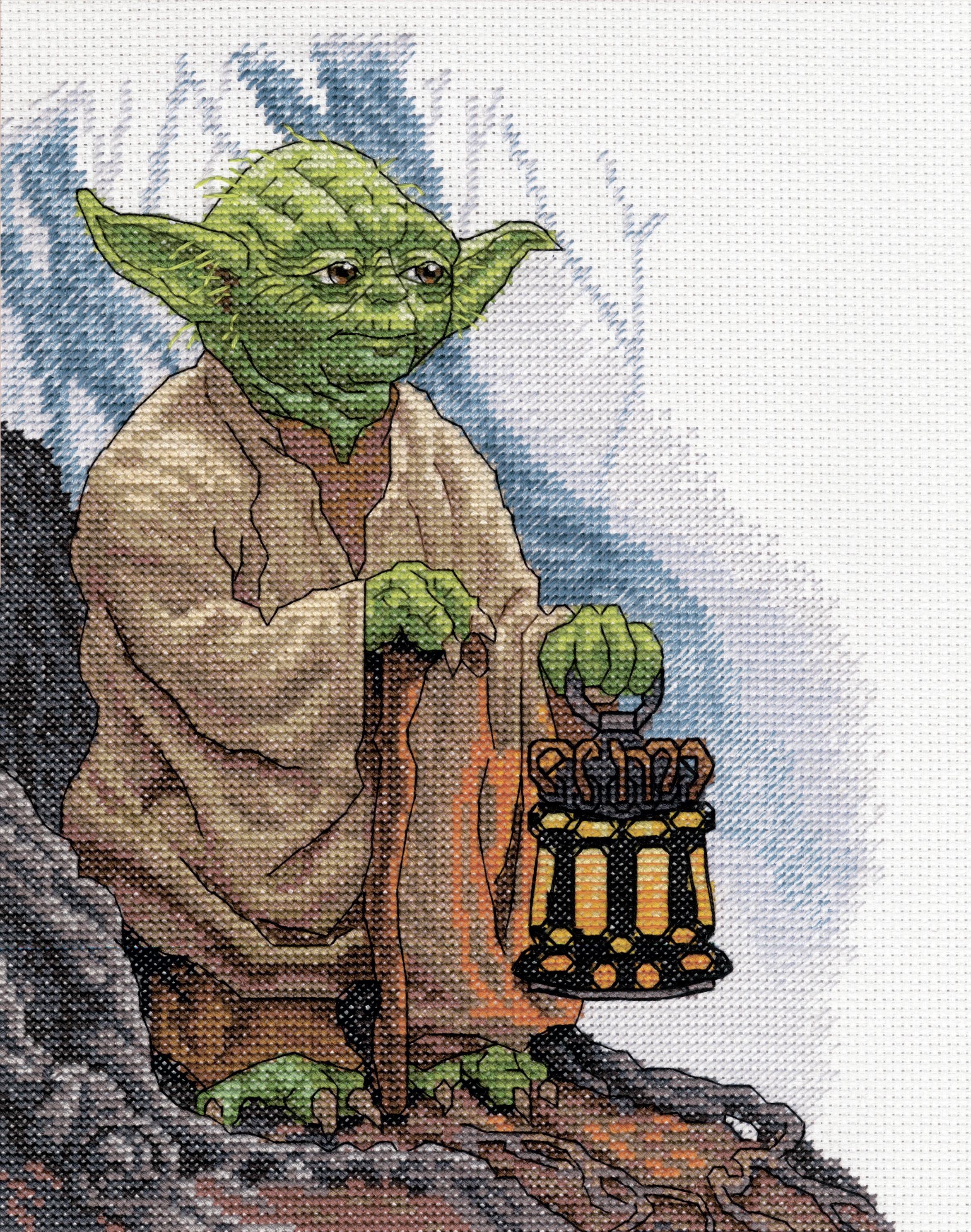 Dimensions Star Wars Counted Cross Stitch Kit 8&#034;X10&#034;-Yoda (14 Count) -70-35392