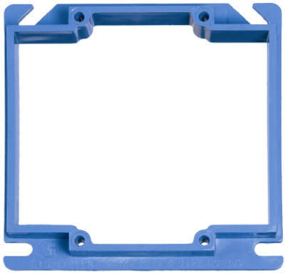 6-pak - 4-calowa kwadratowa 2-biegowa pokrywa pudełka z PVC ze wzrostem 1/2" -A420RR - Zdjęcie 1 z 1