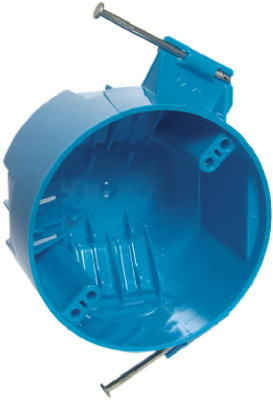 New Work Ceiling Box, Deep Blue PVC, 4-In. Diam. x 2-1/4-In. B520A-UPC - Picture 1 of 1